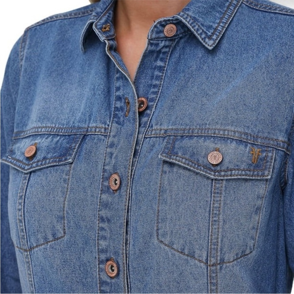 Frye Denim Button-Up Dress - Picture 3 of 7